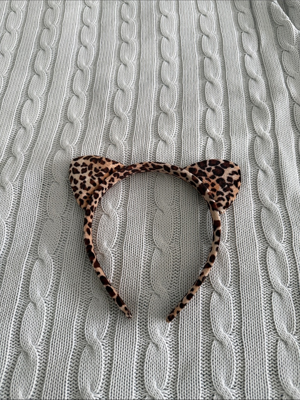 Leopard Print Cat Ear Headband for women